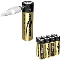 8 ANSMANN USB-Akkus mit Ladekabel Premium Mignon AA 1.800 mAh 8 ANSMANN USB-Akkus mit Ladekabel Premium Mignon AA 1.800 mAh von Ansmann