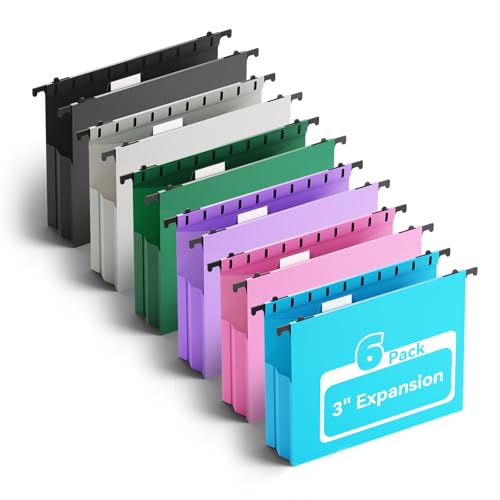 Kunststoff-Hängemappen, Briefgröße, verstärkt, erweiterbare Hängemappe, extra Kapazität, Akkordean-Taschenmappen, strapazierfähig, 7,6 cm große Hängemappe für Büroorganisation, farbige Aktenordner Kunststoff-Hängemappen, Briefgröße, verstärkt, erweiterbare Hängemappe, extra Kapazität, Akkordean-Taschenmappen, strapazierfähig, 7,6 cm große Hängemappe für Büroorganisation, farbige Aktenordner von Ansook
