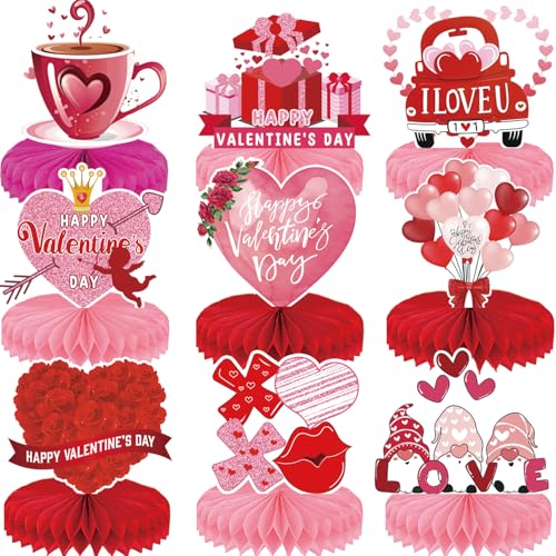 Valentinstagsdekorationen – Valentinstag-Tischdekoration, Waben-Mittelstücke, romantisches Partyzubehör, festliches Klassenzimmer und Event-Dekor Valentinstagsdekorationen – Valentinstag-Tischdekoration, Waben-Mittelstücke, romantisches Partyzubehör, festliches Klassenzimmer und Event-Dekor von Ansoufien