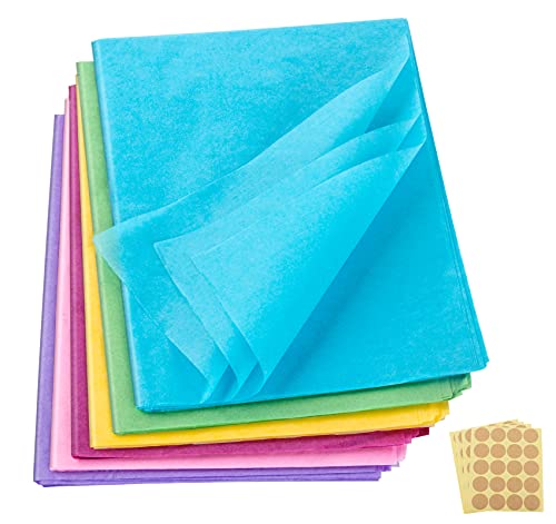 Anstore Seidenpapier Bunt, 72 Blatt Transparentpapier für Geschenktüten, Seidenpapier 50 x 35 cm Geschenkpapier Tissue Paper Glanzpapier zum Seidenpapier Pastell für Handgemachte Dekoration (6 Farbe) von Anstore