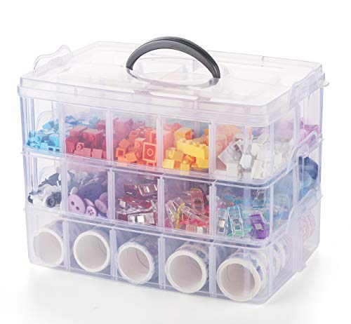 Anstore Fächer Sortierbox, Plastik Aufbewahrungsbox mit Tragegriff, praktisch Sortier für Verschiedene Kleinteile, 3 x 10 Fächer Anstore Fächer Sortierbox, Plastik Aufbewahrungsbox mit Tragegriff, praktisch Sortier für Verschiedene Kleinteile, 3 x 10 Fächer von Anstore