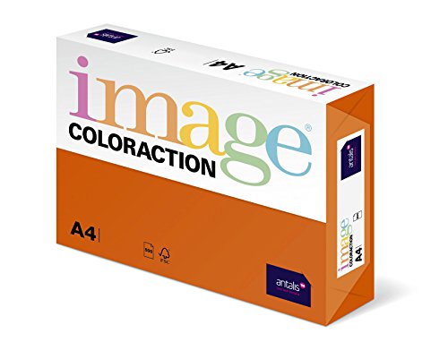 Image Coloraction Amsterdam - farbiges Kopierpapier - DIN A4, 210 x 297 mm, 160 g/m² - buntes, holzfreies Druckerpapier für Kopierer - 250 Blatt - Orange von IMAGE