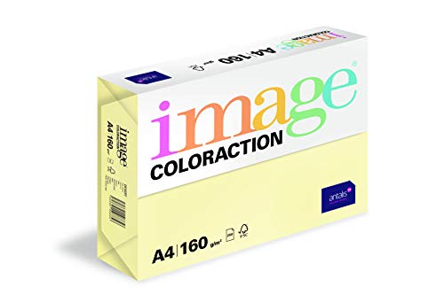 Image Coloraction Desert - farbiges Kopierpapier - DIN A4, 210 x 297 mm, 160 g/m² - buntes, holzfreies Druckerpapier für Kopierer - 250 Blatt - Gelb von IMAGE