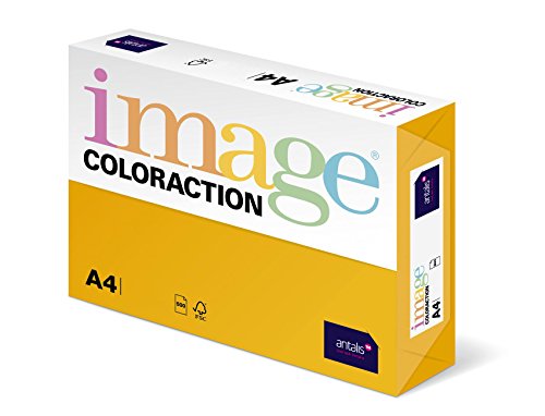 Image Coloraction Hawai - farbiges Kopierpapier - DIN A4, 210 x 297 mm, 120 g/m² - buntes, holzfreies Druckerpapier für Kopierer - 250 Blatt - Intensivgelb von Antalis