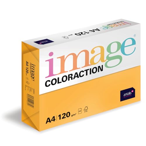 Image Coloraction Hawai - farbiges Kopierpapier - DIN A4, 210 x 297 mm, 120 g/m² - buntes, holzfreies Druckerpapier für Kopierer - 250 Blatt - Intensivgelb von Antalis