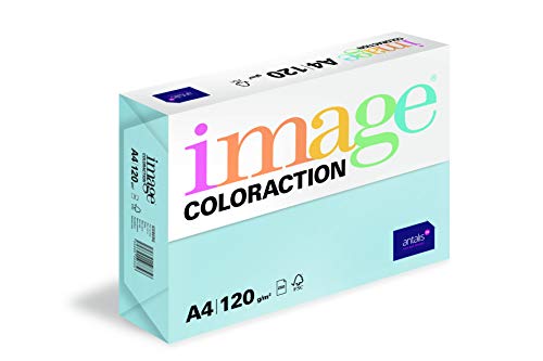 Image Coloraction Iceberg - farbiges Kopierpapier - DIN A4, 210 x 297 mm, 120 g/m² - buntes, holzfreies Druckerpapier für Kopierer - 250 Blatt - Eisblau von IMAGE