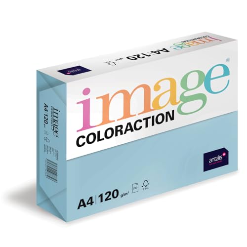 Image Coloraction Iceberg - farbiges Kopierpapier - DIN A4, 210 x 297 mm, 120 g/m² - buntes, holzfreies Druckerpapier für Kopierer - 250 Blatt - Eisblau von IMAGE