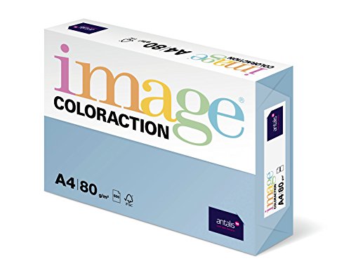 Image Coloraction Iceberg - farbiges Kopierpapier - DIN A4, 210 x 297 mm, 80 g/m² - buntes, holzfreies Druckerpapier für Kopierer - 500 Blatt - Eisblau von IMAGE