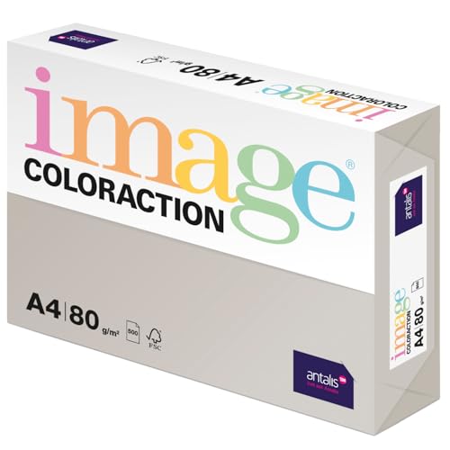 Image Coloraction - farbiges Kopierpapier Iceland/grau 80g/m² A4 - Paket zu 500 Blatt von image coloraction