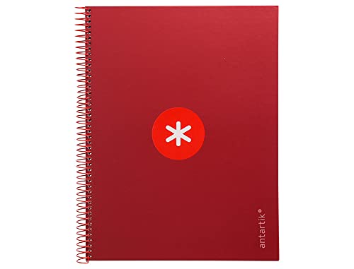 Antartik Liderpapel Notizbuch, Spiralbindung, A4, Mikrodeckel, gefüttert, 80 h, 90 g, 5 mm, 1 Band, 4 Löcher, Himbeere Antartik Liderpapel Notizbuch, Spiralbindung, A4, Mikrodeckel, gefüttert, 80 h, 90 g, 5 mm, 1 Band, 4 Löcher, Himbeere von Antartik