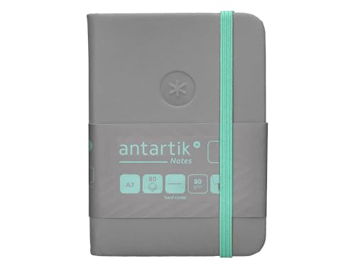 Antartik Notizbuch mit Gummiband, Hardcover, A7, glatt, grau und türkis, 80 Blatt, 80 g, FSC. Antartik Notizbuch mit Gummiband, Hardcover, A7, glatt, grau und türkis, 80 Blatt, 80 g, FSC. von Antartik