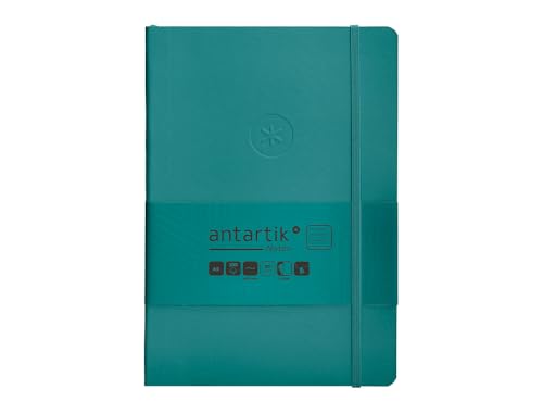 Antartik Notizbuch mit Gummiband, weißer Deckel, A5 Blatt, gestreift, Grün, Aquamarin, 80 Blatt, 80 g/m², FSC Antartik Notizbuch mit Gummiband, weißer Deckel, A5 Blatt, gestreift, Grün, Aquamarin, 80 Blatt, 80 g/m², FSC von Antartik