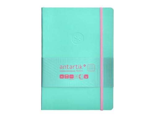 Antartik Notizbuch mit Gummiband, weißer Deckel, A5 Blatt, gestreift, Rosa und Türkis, 80 Blatt, 80 g/m², FSC Antartik Notizbuch mit Gummiband, weißer Deckel, A5 Blatt, gestreift, Rosa und Türkis, 80 Blatt, 80 g/m², FSC von Antartik