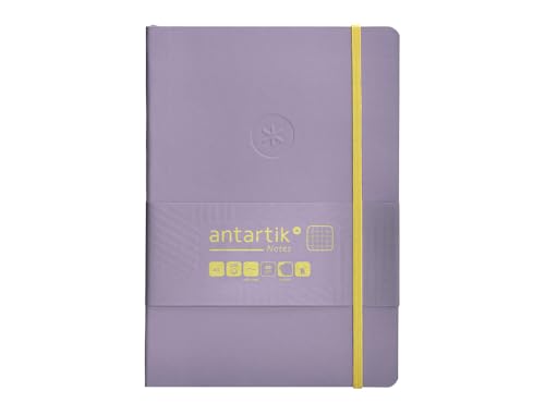 Antartik Notizbuch mit Gummiband, weißer Deckel, A5 Blatt, kariert, Violett und Gelb, 80 Blatt, 80 g/m², FSC Antartik Notizbuch mit Gummiband, weißer Deckel, A5 Blatt, kariert, Violett und Gelb, 80 Blatt, 80 g/m², FSC von Antartik