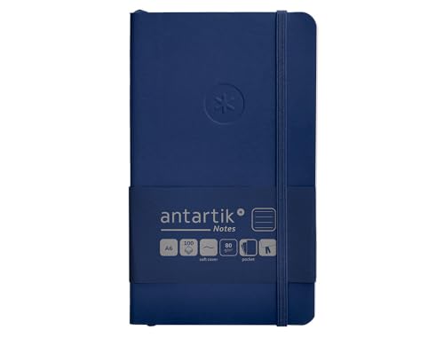Antartik Notizbuch mit Gummiband, weißer Deckel, A6, gestreift, Marineblau, 100 Blatt, 80 g, FSC Antartik Notizbuch mit Gummiband, weißer Deckel, A6, gestreift, Marineblau, 100 Blatt, 80 g, FSC von Antartik