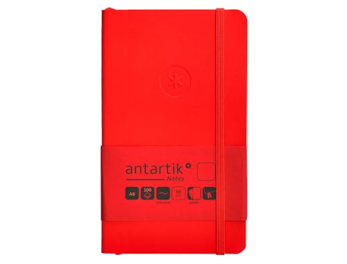 Antartik Notizbuch mit Gummiband, weißer Deckel, A6, glatte Blätter, Rot, 100 Blatt, 80 g, FSC Antartik Notizbuch mit Gummiband, weißer Deckel, A6, glatte Blätter, Rot, 100 Blatt, 80 g, FSC von Antartik
