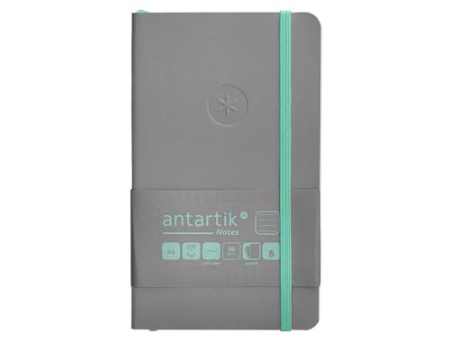 Antartik Notizbuch mit Gummiband, weißer Einband, A6, gestreift, Grau und Türkis, 100 Blatt, 80 g, FSC Antartik Notizbuch mit Gummiband, weißer Einband, A6, gestreift, Grau und Türkis, 100 Blatt, 80 g, FSC von Antartik