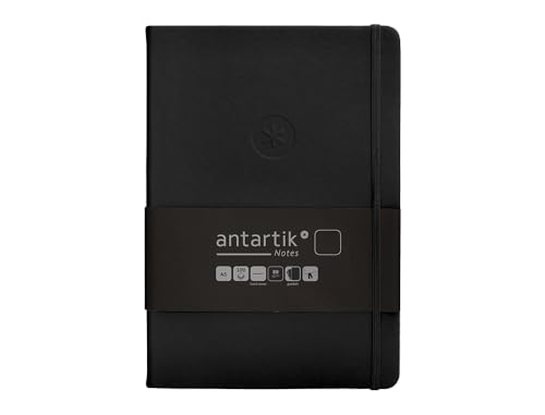 Antartik Notizheft mit Gummiband, fester Einband, A5, glatt, schwarz, 100 Blatt, 80 g, FSC Antartik Notizheft mit Gummiband, fester Einband, A5, glatt, schwarz, 100 Blatt, 80 g, FSC von Antartik