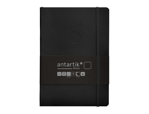Antartik Notizheft mit Gummiband, weißer Deckel, A5, glatte Blätter, Schwarz, 80 Blatt, 80 g, FSC Antartik Notizheft mit Gummiband, weißer Deckel, A5, glatte Blätter, Schwarz, 80 Blatt, 80 g, FSC von Antartik