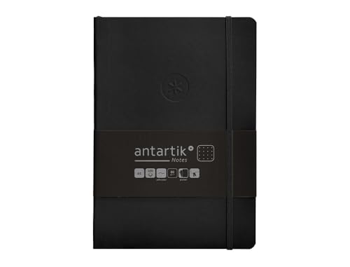 Antartik Notizheft mit Gummiband, weißer Deckel, A5 Blatt, Punkte, Schwarz, 80 Blatt, 80 g, FSC Antartik Notizheft mit Gummiband, weißer Deckel, A5 Blatt, Punkte, Schwarz, 80 Blatt, 80 g, FSC von Antartik