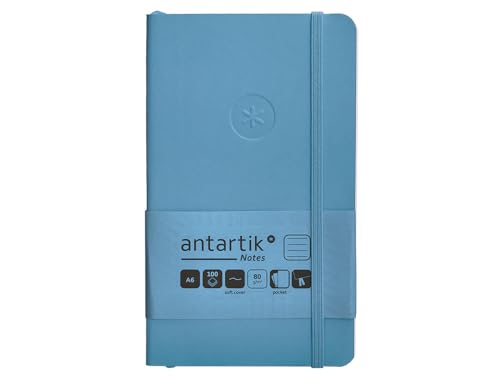 Antartik Notizheft mit Gummiband, weißer Deckel, A6, Streifen, Hellblau, 100 Blatt, 80 g, FSC Antartik Notizheft mit Gummiband, weißer Deckel, A6, Streifen, Hellblau, 100 Blatt, 80 g, FSC von Antartik