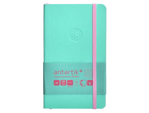 Antartik Notizheft mit Gummiband, weißer Deckel, A6, kariert, rosa und türkis, 100 Blatt, 80 g, FSC Antartik Notizheft mit Gummiband, weißer Deckel, A6, kariert, rosa und türkis, 100 Blatt, 80 g, FSC von Antartik