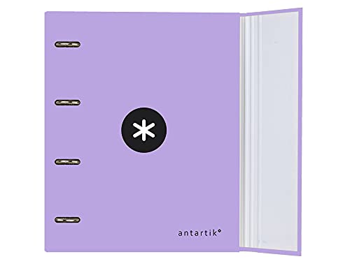 Liderpapel Ordner mit Ersatzeinlage und Klappe, A4, 5 mm, gefüttert, 4 runde Ringe, 40 mm, Lavendelfarben Liderpapel Ordner mit Ersatzeinlage und Klappe, A4, 5 mm, gefüttert, 4 runde Ringe, 40 mm, Lavendelfarben von Antartik
