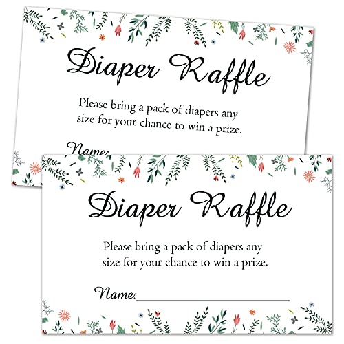 Charmante Blumenwindel-Tickets für Babypartys, Babypartys, Mädchen oder Jungen, 50 Stück von Antgiftshop