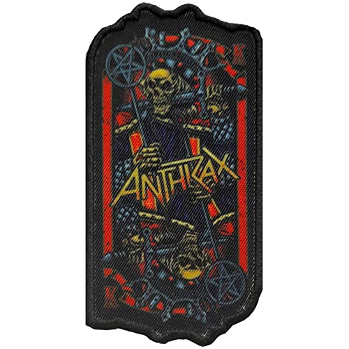 Anthrax - Aufnäher zum Aufbügeln Evil King (Einheitsgröße) (Schwarz/Gelb/Rot) von Anthrax