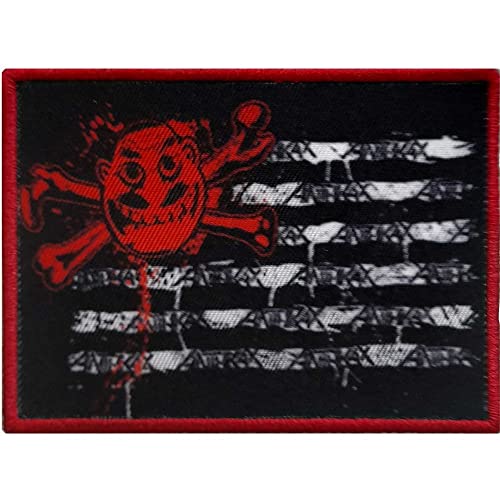 Anthrax - Fahne - Aufnäher zum Aufbügeln (Einheitsgröße) (Schwarz/Rot/Weiß) von Anthrax