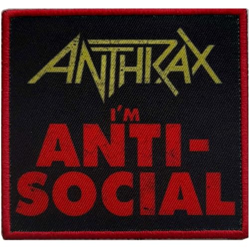 Anthrax - Patch Anti-Social (Einheitsgröße) (Rot/Gelb/Schwarz) von Anthrax