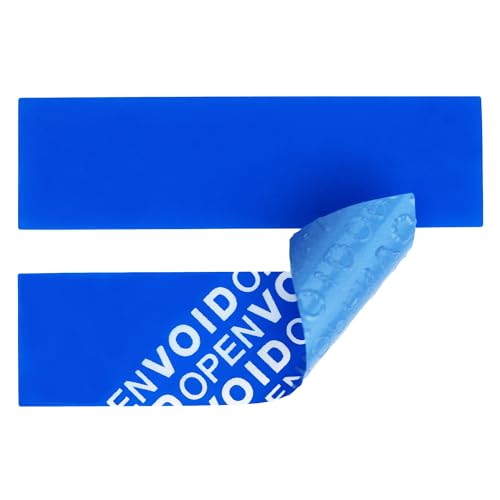 Siegel Aufkleber rückstandlos entfernbar, 70 x 20 mm, Sicherheitsetiketten VOID OPEN (Blau, Schwarz, Rot, Weiß) (Blau, 50 Stück) von AntiSpyShop