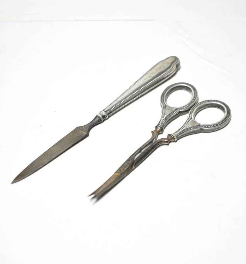 Vintage Silber 800 Schere&raspel Set Sammlerstück von AntiquesGiftsArt