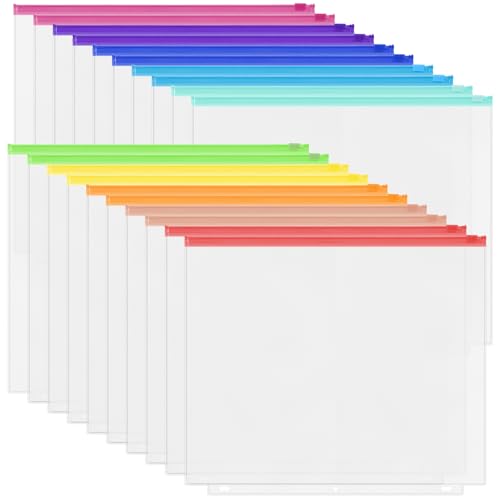 Antner 20 Stück Briefformappen für 3-Ringordner, 10 verschiedene Farben, Reißverschlussbeutel, wasserdicht, PVC, Dokumenten-Organizer, Aktenordner, 3-Loch-Einlage, lose Blätter, Seitenhüllen Antner 20 Stück Briefformappen für 3-Ringordner, 10 verschiedene Farben, Reißverschlussbeutel, wasserdicht, PVC, Dokumenten-Organizer, Aktenordner, 3-Loch-Einlage, lose Blätter, Seitenhüllen von Antner
