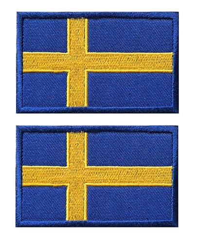 Antrix 2 Stück Nordische Schweden Flagge Tactical Patch,voll bestickte Farbe,Klettverschluss Schwede Applikationen Emblem,verwendet für Mützen, Hüte, Jacken, Rucksäcke, Arbeitsuniform, Teamkleidung Antrix 2 Stück Nordische Schweden Flagge Tactical Patch,voll bestickte Farbe,Klettverschluss Schwede Applikationen Emblem,verwendet für Mützen, Hüte, Jacken, Rucksäcke, Arbeitsuniform, Teamkleidung von Antrix
