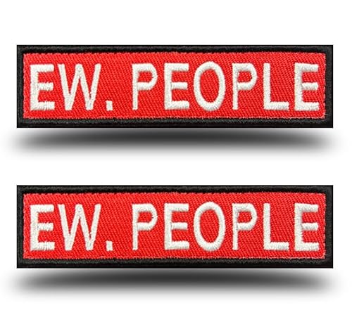 Antrix EW People Taktischer lustiger Spruch Biker Patch Haken Schlaufe bestickt Verschluss Applikation Emblem für Tierweste, Mützen, Jacken, Rucksäcke, Mantel, Arbeitsuniform, Geschirr, DIY-Kleidung von Antrix
