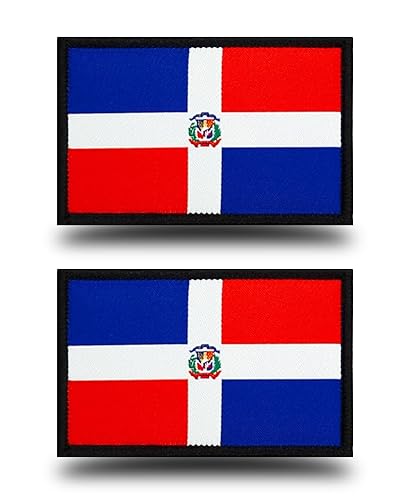 Taktischer Aufnäher mit Dominikanische Republik-Flagge, transparent, bestickt, Militär, Klettverschluss, Dominikanisches Emblem für Mützen, Rucksack, Weste, Uniform, Kleidung, Helm, Hundegeschirr, 2 Taktischer Aufnäher mit Dominikanische Republik-Flagge, transparent, bestickt, Militär, Klettverschluss, Dominikanisches Emblem für Mützen, Rucksack, Weste, Uniform, Kleidung, Helm, Hundegeschirr, 2 von Antrix