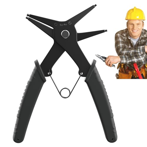 2-in-1-Ringzange, 2-in-1-Handwerkzeuge, Halteringe, Zange – Werkzeug zum Entfernen von Ringen für Autoreparatur, Maschinenbau, Hausreparatur von Anulely