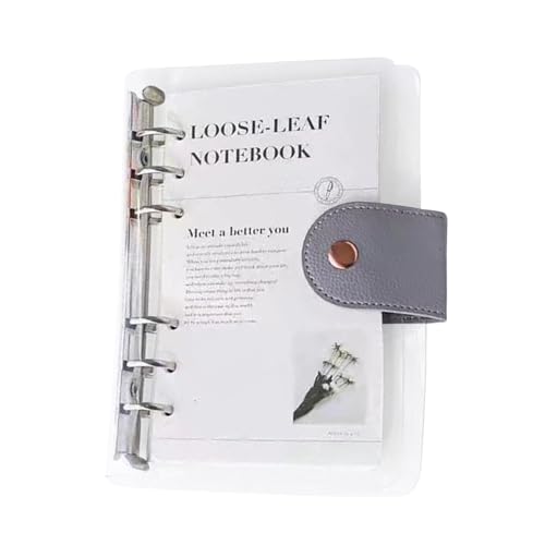 A6-Ordner, transparenter 6-Ringbuch-Planer, Jahres-Notizblock für Workout, Training, Reisen, Studium, Geburtstag, Zuhause, Büro, geistiges Lesen, Urlaubsgewohnheiten von Anulely