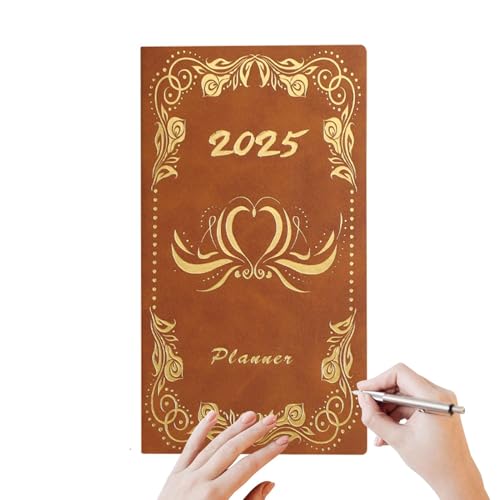 Anulely Agenda 2025 – Kleiner A6-Tagesplaner, Planbuch, Schreibbuch, Tagesplaner, Tagesplaner, Notizblock, akademischer Planer für Damen und Herren, Schreibarbeit von Anulely