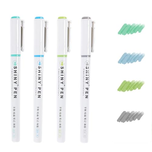 Glitter Textmarker - Glitzernde vielseitige Marker mit Schnelltrocknung | Geruchloser, süßer, schnell trocknender Textmarker für Kindernotizen, Schüler-Zeichnungen, Anfänger-Poster von Anulely