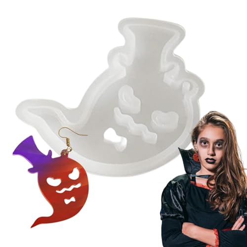 Anulely Halloween-Ohrring-Harzformen aus Silikon – Halloween-Anhänger, Schlüsselanhänger, Kürbis-, Fledermaus-, Geisterform, Halloween-Silikonformen, Ohrringe, Epoxidharz, Schmuckform Anulely Halloween-Ohrring-Harzformen aus Silikon – Halloween-Anhänger, Schlüsselanhänger, Kürbis-, Fledermaus-, Geisterform, Halloween-Silikonformen, Ohrringe, Epoxidharz, Schmuckform von Anulely
