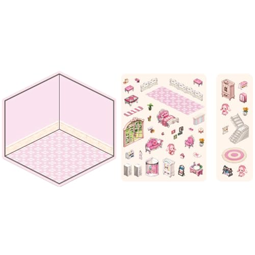 Anulely Miniatur-Szenen-Aufkleber, visueller Effekt, Querformat, Notizbuch, Kinderzimmer, kein Zuschneiden von Türen, Notizbüchern, Kinderzimmern Anulely Miniatur-Szenen-Aufkleber, visueller Effekt, Querformat, Notizbuch, Kinderzimmer, kein Zuschneiden von Türen, Notizbüchern, Kinderzimmern von Anulely
