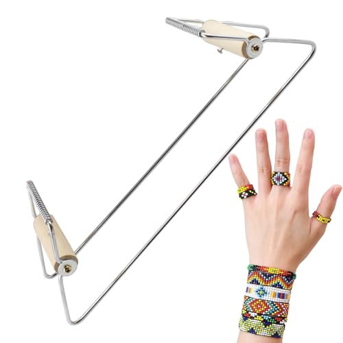 Anulely Perlenmaschine, Edelstahl-Schmuck-Einfädler – Perlenwebmaschine, handgefertigtes Schmuckherstellungszubehör für Anfänger, Freundschaft, Schule, Zuhause Anulely Perlenmaschine, Edelstahl-Schmuck-Einfädler – Perlenwebmaschine, handgefertigtes Schmuckherstellungszubehör für Anfänger, Freundschaft, Schule, Zuhause von Anulely