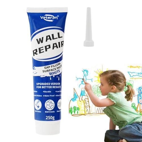 Anulely Reparaturpaste für die Wand, Wandfüllung für Löcher – effektive Reparatur von Löchern in Wandspachtelmasse, Reparaturmittel für Mu, Creme zur Reparatur von Wänden, weiße Farbe, Patch von Anulely