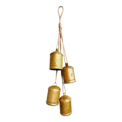 Anulely Rustikale Kuhglocken | Vintage Harmony Vintage Kuh Pferd Schaf Glocken Hängende Ornamente | Handgefertigte riesige Harmonieglocken auf Juteseil, rustikaler Kranz, Ornament, Glocken für Anulely Rustikale Kuhglocken | Vintage Harmony Vintage Kuh Pferd Schaf Glocken Hängende Ornamente | Handgefertigte riesige Harmonieglocken auf Juteseil, rustikaler Kranz, Ornament, Glocken für von Anulely
