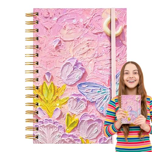 Spiralbuch, Tagebuch – Ölgemälde, Schmetterling, liniert, Monats- und Datumsnotizbuch für Mädchen, Frauen, Erwachsene, Kinder, Freunde Spiralbuch, Tagebuch – Ölgemälde, Schmetterling, liniert, Monats- und Datumsnotizbuch für Mädchen, Frauen, Erwachsene, Kinder, Freunde von Anulely