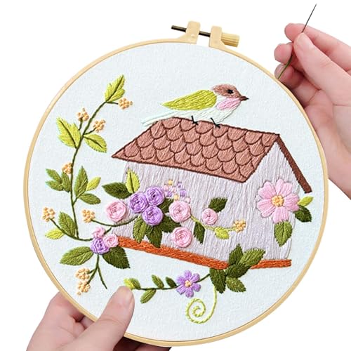 Anulely Sticksets für Anfänger | Stick-Lernset | Kreative Haus- und Vogel-Stickerei-Übungssets für Anfänger, Sticksets für Erwachsene Anulely Sticksets für Anfänger | Stick-Lernset | Kreative Haus- und Vogel-Stickerei-Übungssets für Anfänger, Sticksets für Erwachsene von Anulely