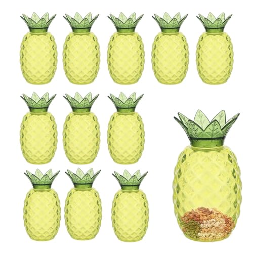 Anulely Transparente Schachteln für Leckereien, Ananas-Dessert-Plätzchenbox, Tischdekoration, Süßigkeitenbehälter für Hawaii, Luau, Tropisch Anulely Transparente Schachteln für Leckereien, Ananas-Dessert-Plätzchenbox, Tischdekoration, Süßigkeitenbehälter für Hawaii, Luau, Tropisch von Anulely