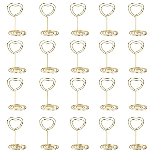 Fotohalter für Tafelaufsätze – herzförmiger Halter für Lebensmitteletiketten – Tischkartenhalter Tischkartenhalter für Hochzeit, Geburtstag, Party-Dekoration von Anulely